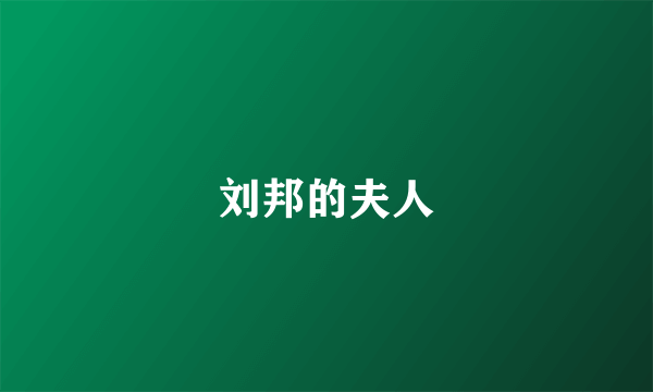 刘邦的夫人