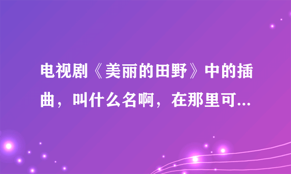 电视剧《美丽的田野》中的插曲，叫什么名啊，在那里可以找到啊？