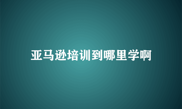 亚马逊培训到哪里学啊