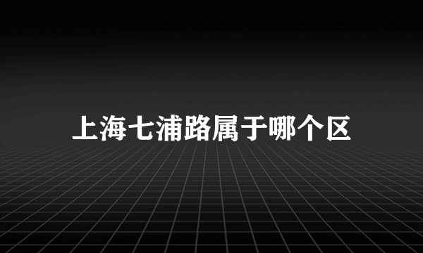 上海七浦路属于哪个区