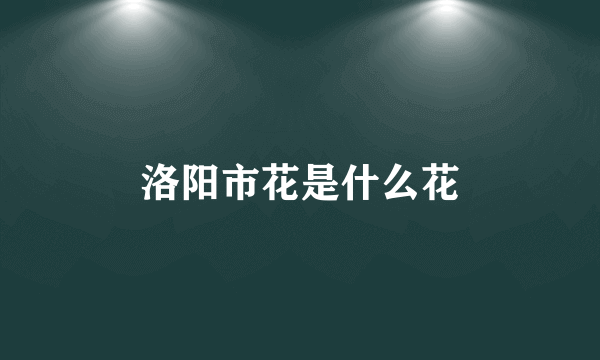 洛阳市花是什么花
