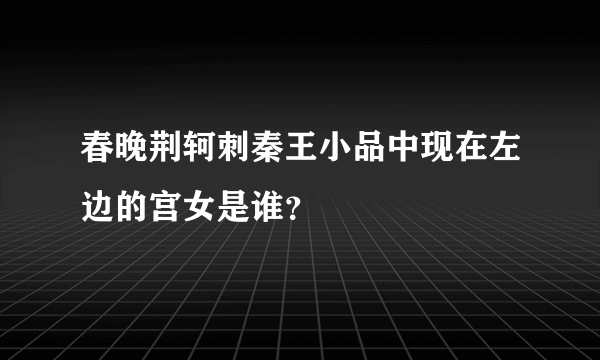 春晚荆轲刺秦王小品中现在左边的宫女是谁？