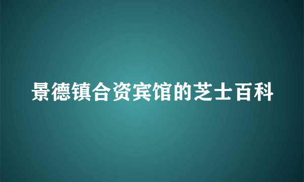 景德镇合资宾馆的芝士百科