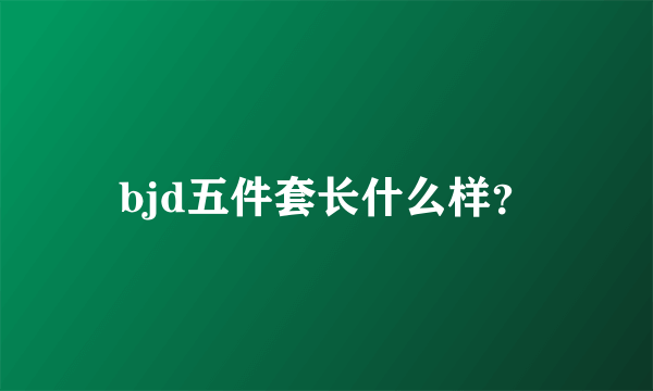 bjd五件套长什么样？