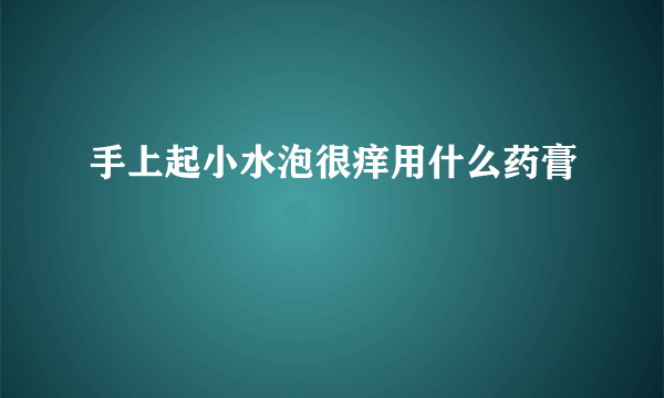手上起小水泡很痒用什么药膏