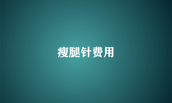 瘦腿针费用