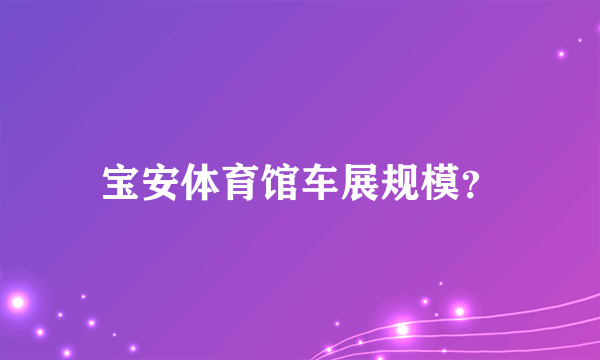 宝安体育馆车展规模？