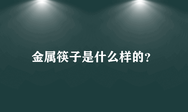 金属筷子是什么样的？