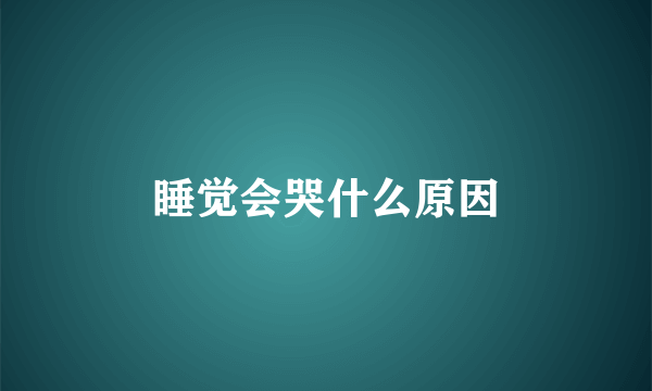 睡觉会哭什么原因