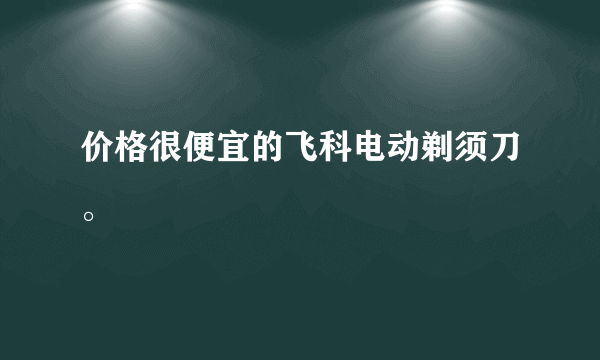价格很便宜的飞科电动剃须刀。