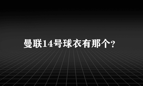 曼联14号球衣有那个？