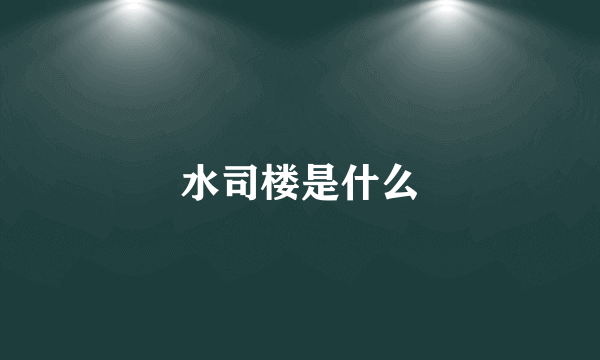 水司楼是什么