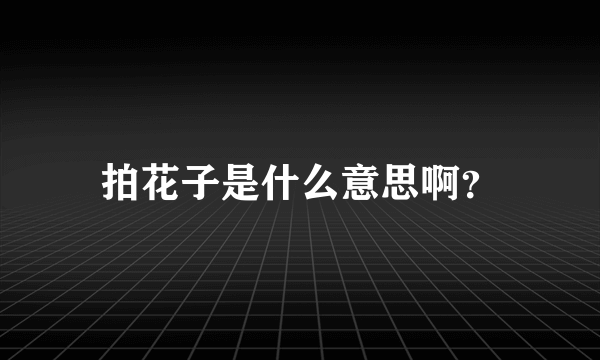 拍花子是什么意思啊？