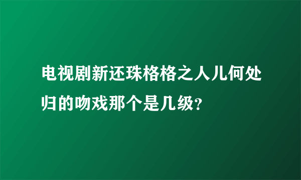 电视剧新还珠格格之人儿何处归的吻戏那个是几级？