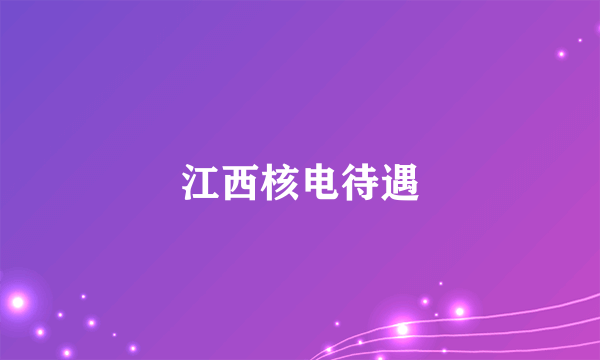 江西核电待遇