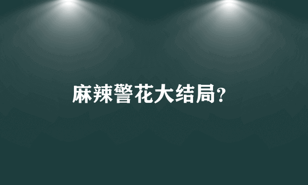 麻辣警花大结局？