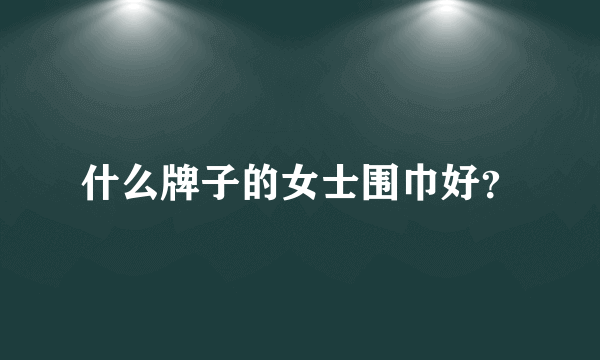 什么牌子的女士围巾好？