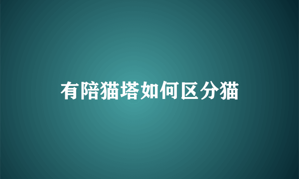 有陪猫塔如何区分猫