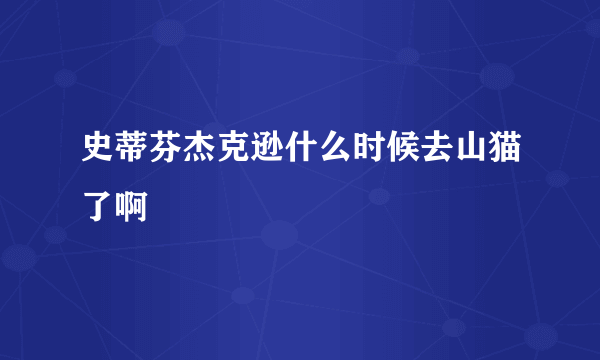 史蒂芬杰克逊什么时候去山猫了啊