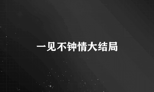 一见不钟情大结局