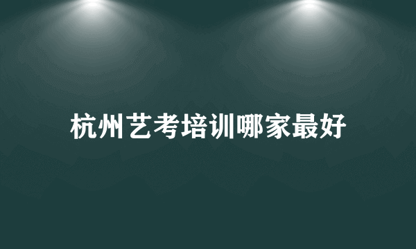 杭州艺考培训哪家最好