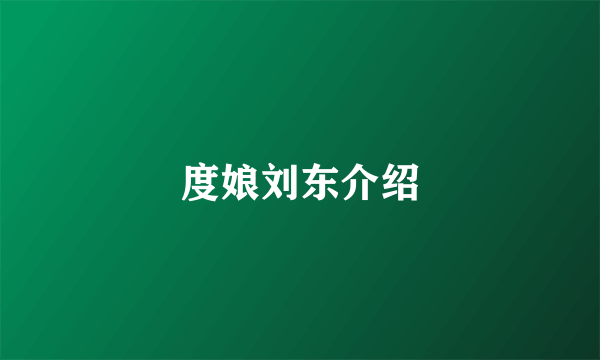 度娘刘东介绍