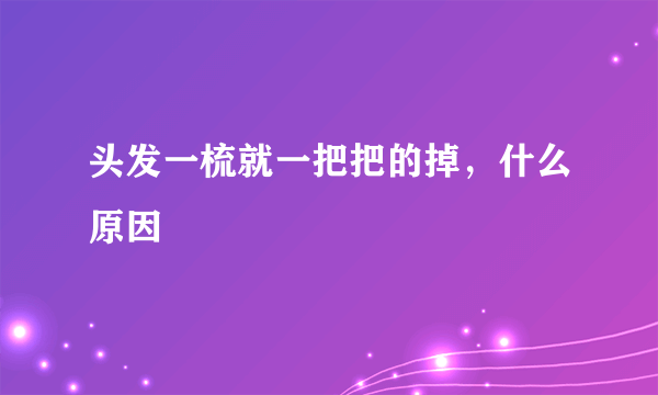 头发一梳就一把把的掉，什么原因