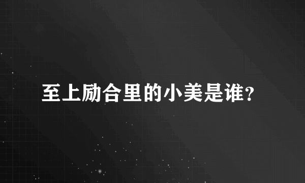 至上励合里的小美是谁？