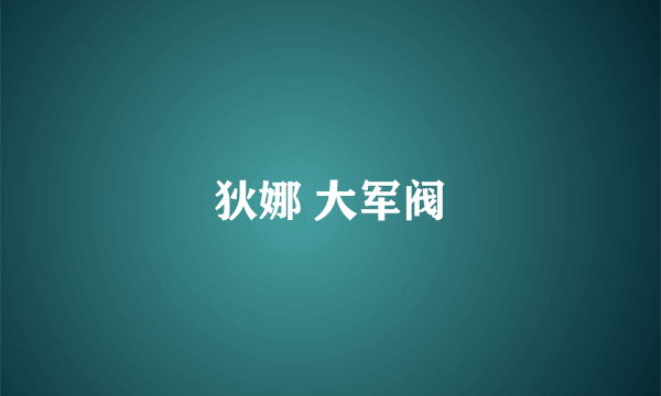 狄娜 大军阀