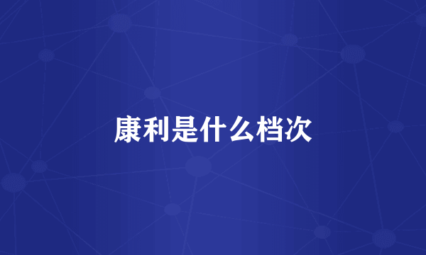 康利是什么档次