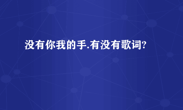 没有你我的手.有没有歌词?