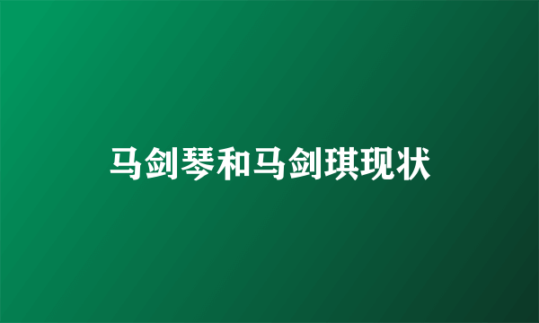 马剑琴和马剑琪现状