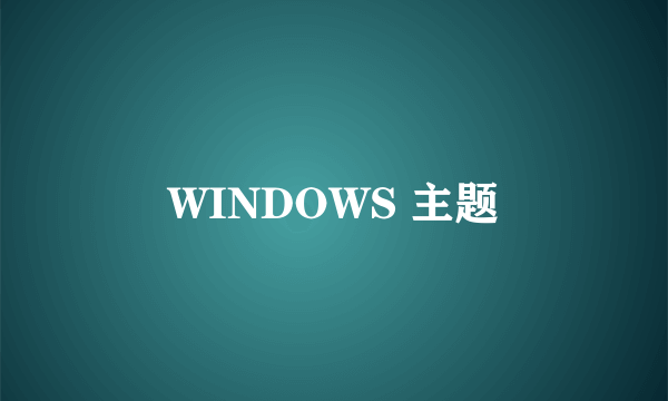 WINDOWS 主题