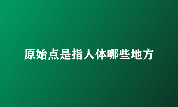 原始点是指人体哪些地方