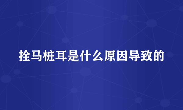 拴马桩耳是什么原因导致的