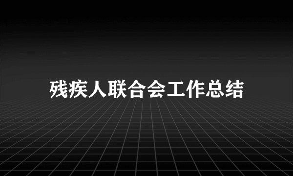 残疾人联合会工作总结