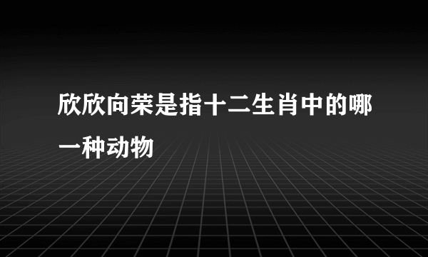 欣欣向荣是指十二生肖中的哪一种动物