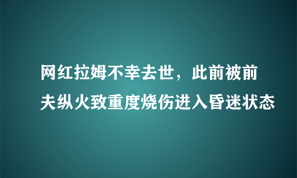 网红拉姆不幸去世，此前被前夫纵火致重度烧伤进入昏迷状态