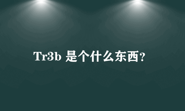 Tr3b 是个什么东西？
