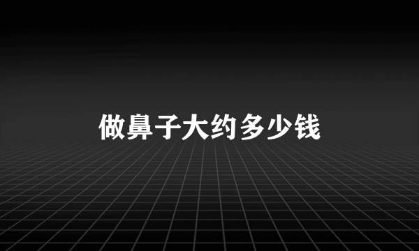 做鼻子大约多少钱