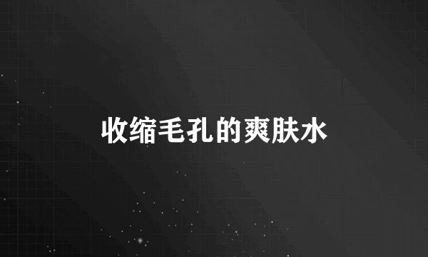 收缩毛孔的爽肤水