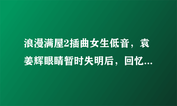 浪漫满屋2插曲女生低音，袁姜辉眼睛暂时失明后，回忆小时候的背景音乐是什么