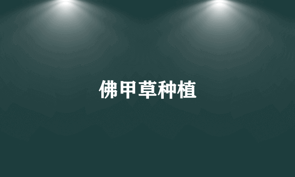 佛甲草种植