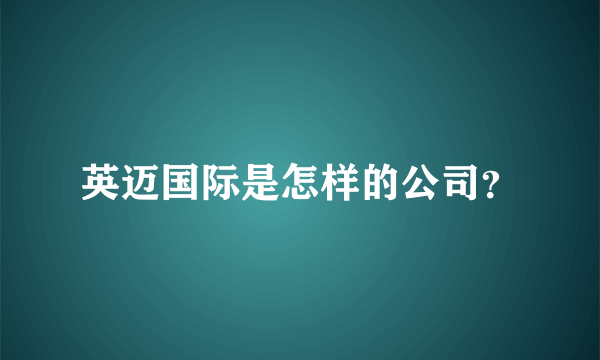 英迈国际是怎样的公司？