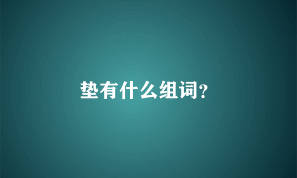 垫有什么组词？