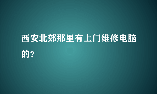 西安北郊那里有上门维修电脑的？