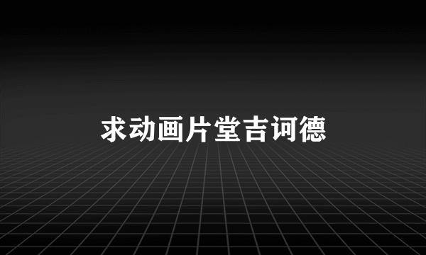 求动画片堂吉诃德
