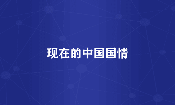 现在的中国国情