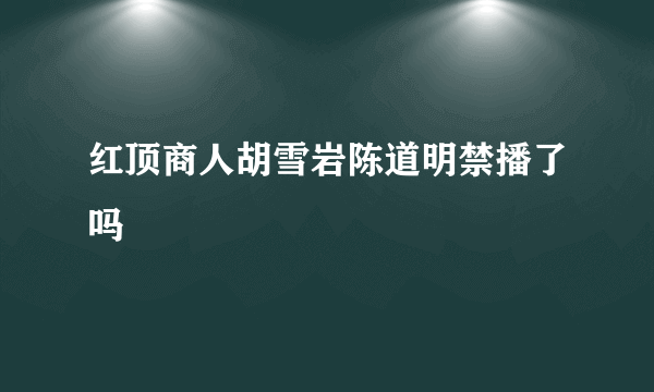 红顶商人胡雪岩陈道明禁播了吗