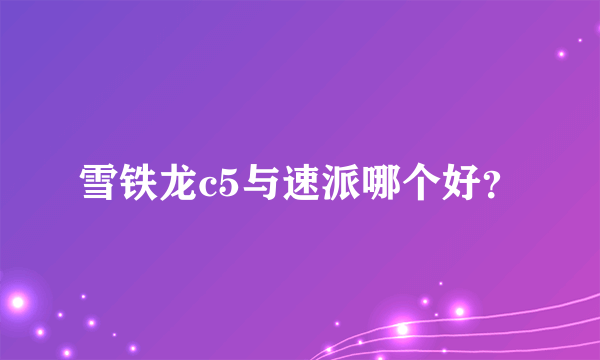 雪铁龙c5与速派哪个好？